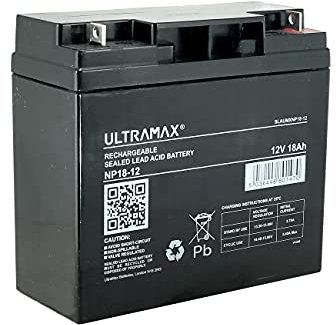 Ultramax Lawnmower Battery 12V 18Ah - (Replaces F19-12B)