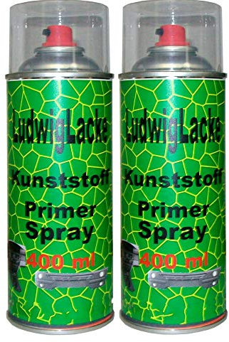 2 x 400 ml Kunststoffprimer Spray Haftvermittler für Kunstoffe am Auto