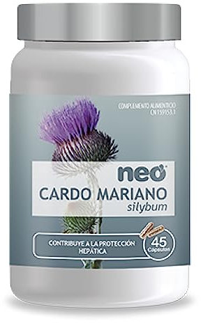 NEO | Extracto de Semillas de Cardo Mariano | 45 Cápsulas | 200 mg | Ayuda a Limpiar y Proteger el Hígado | Suplemento Alimenticio Natural