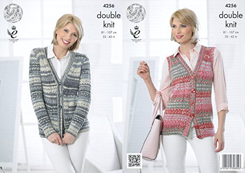 King Cole Ladies Double Knitting Pattern Womens Cable Knit Cardigan & Waistcoat Drifter DK (4256)