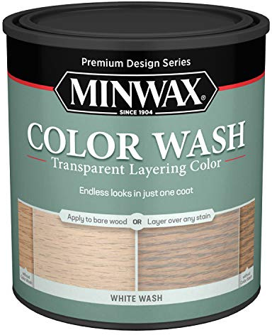 Minwax Color Wash Transparent Layering Color, White Wash Pickling Stain, 1 Quart