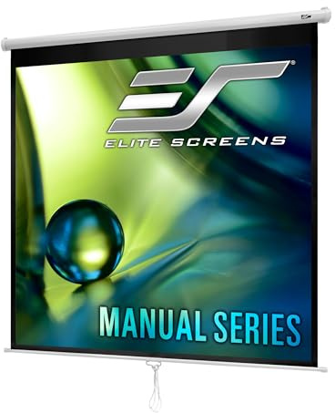 Elite Screens Manual Series, 71-INCH 1:1, Pull Down Manual Projector Screen with AUTO LOCK, Movie Home Theater 8K / 4K Ultra HD 3D Ready, 2-YEAR WARRANTY, M71XWS1