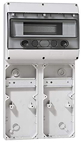 Legrand 057703 Embase avec Rail 13 Modules, Jusqu'à 6 Prises pour Plastron 280mm x 125mm, Composer un Coffret, 16A, 501mm x 265mm, Multicolore