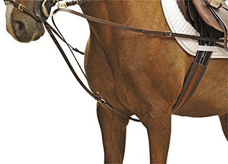 HKM 68482400 Triángulo riendas con Acero Inoxidable herrajes, L, Color marrón