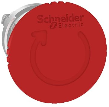 Schneider Electric Harmony XB4 Not-Aus/Not-Halt-Schalter, Frontelement, Metall, Drehentriegelung, 22mm, Pilz 40mm, rot, Artikelnummer ZB4BS844