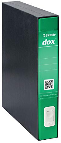 Esselte Dox 4 klassbox spak bågfil, A4. Grön