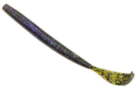 Strike King 6-Inch Rage Tail Cut-R Worm, Hard Candy
