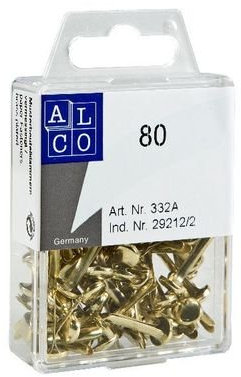 Q-CONNECT KF02028 Musterbeutelklammern 80 Stück, Rundkopf, 17 mm