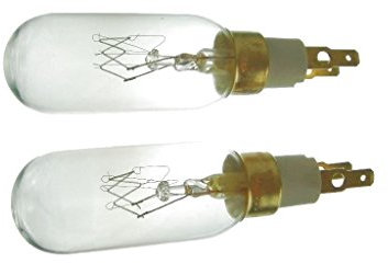 Ufixt 2 x Fits Whirlpool S22DDSS23-A/G (858616015000), S22DFSS30-A/G (858616015001) and S25BIHS (858616515000) American Style T Click 40W 240V Fridge Freezer Bulb Lamp