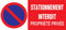 Panneau stationnement interdit propriété privée au dimension de 150x330mm