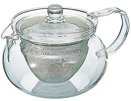 Hario Green Tea All Glass Tea Pot Japanese Cha Cha Kyusu Maru 450ml (japan import)