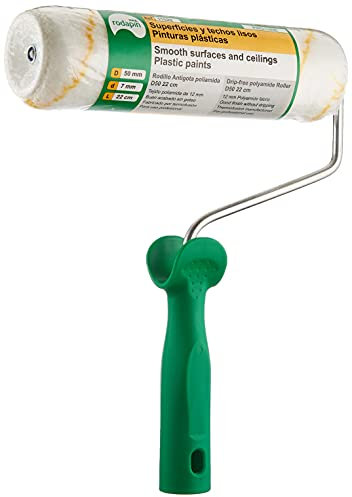 Rodapin 11522 Rodillo Antigota poliamida raya amarilla, diámetro 50 mm, 22 cm