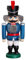 Seiffener Volkskunst Nussknacker Husar 20 cm (blau)