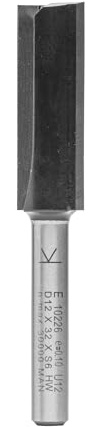 ENT 10226 Rak fräs Hårdmetall, Skaft (S) 6 mm, Diameter (D) 12 mm, NL 32 mm, SL 32 mm, GL 64 mm