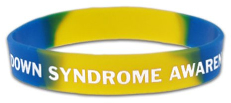 PinMart Down Syndrome Awareness Rubber Silicone Bracelet – 1 Piece