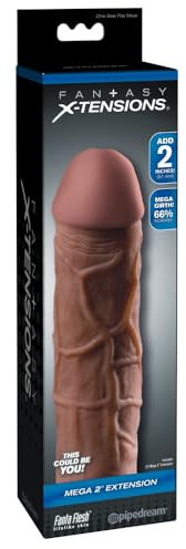 Pipedream Fantasy X-Tensions Mega 2 Extension, Brown, 51 mm