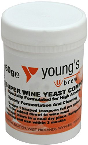 Youngs Brew Home Brewing Super Wine Yeast Compound For High Alcohol 60g