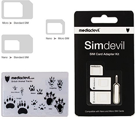 MediaDevil Simdevil 3-in-1 Adaptador de Tarjeta SIM (Nano/Micro/Standard)