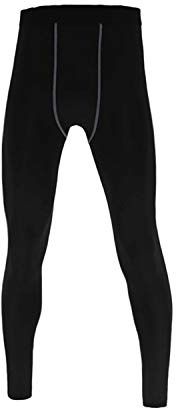 Lanbaosi Boys & Girls Sports Thermal Compression Base Layer Legging/Tights, Black, 12
