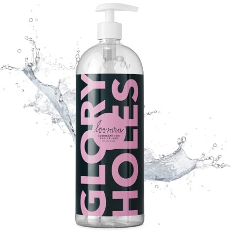 LOOVARA - Anal Gleitgel Gel - Glory Holes 1000 ml - Wasserbasis - mit Panthenol - Gleitmittel - Lube - KondomSicher - Geeignet Für Anal Toys - Dermatologisch Getestet