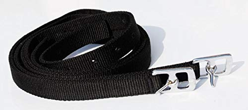 Windsor Equestrian Synthetic Stirrup Leathers - Black, 54 x 1-Inch