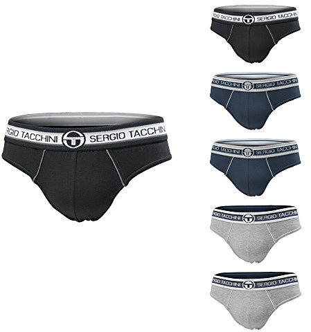 Sergio Tacchini Set 6 Paia Slip/Boxer Uomo Assortito Cotone Bielastico (6 Paia Slip Art.9001-5 / L)