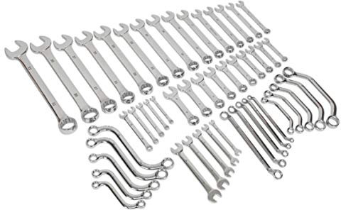 Sealey S01084 Metric Multipurpose Spanner Set, 50 Pieces, Silver