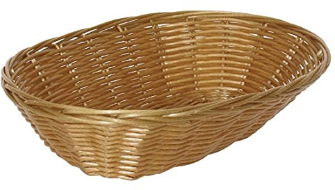Poly Wicker Oval Food Basket 60X230X160mm Tableware Serving Bread Bowl 6pc