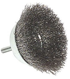 Timoly Xt20211000206 Bürste für Bohrmaschine, Schwanz 6 mm, Stahldraht, gewellt, Metall-Entferner Ø 75 mm Schleifmittel