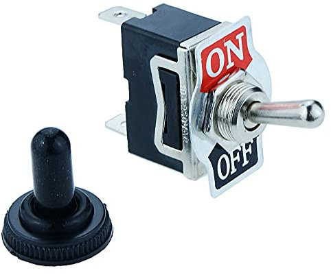 Waterproof On/Off Toggle Flick Switch SPST 15A