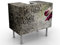 Apalis Waschbeckenunterschrank Mystic Flower 60x55x35cm Rosen Esoterik Vintage, Größe:55cm x 60cm