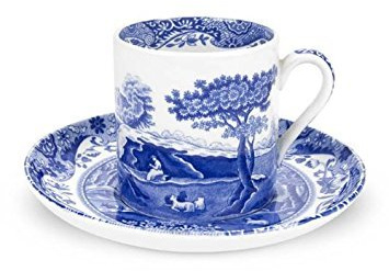 Spode Blue Italian Coffee Cup & Saucer