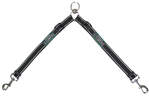 Caldwell's Pet Supply Co. Leash Coupler, Two Dog Leash Splitter to Split Leashes for Walking 2 Dogs, Tangle Free Double Dog Leashes Connector, Adjustable Attachment for Medium or Large Dogs