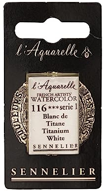 Sennelier Watercolour Whole Pan S1 - Titanium White (116)