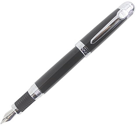 Abcsea Edelste Alte Schwarze Und Silberne Klammer Mittlere Nib Füllfederhalter