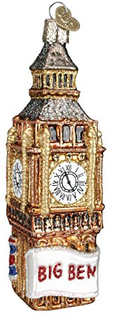 Old World Christmas Cities, Places and Landmarks Glass Blown Ornaments for Christmas Tree Big Ben