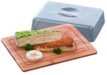 My CE2601021 Cloche à fromage en bambou 25x20cm, Bamboo, Beige, 25 cm