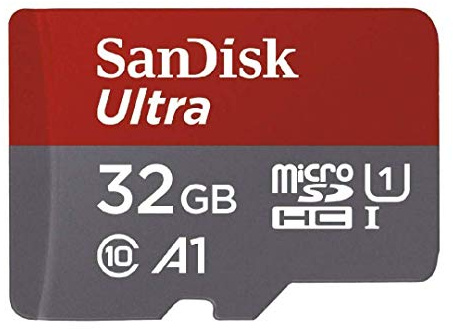 SanDisk Ultra Micro-SDHC-Speicherkarte für Action-Kamera, Smartphone und Drohnen, mit A1-App-Leistung bis zu 98 MB/s, Klasse 10, U1, 32 GB