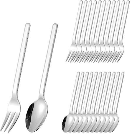 Esmeyer 250-154 Bettina je 12 Kaffeelöffel u. Kuchengabeln Edelstahl 18/10, poliert Besteck, edelstahlfarben, 17 x 10 x 5 cm
