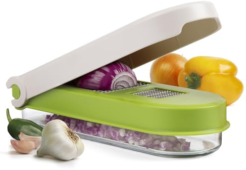 PrepWorks Vegetable Chop & Mince – Multi-Use Manual Chopper for Quick Dicing, Chopping, and Mincing, Easy to Use, BPA-Free