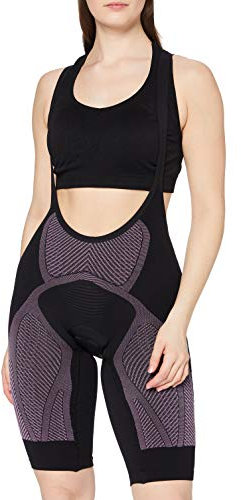 X-Bionic Erwachsene Funktionsbekleidung Biking Lady The Trick OW Bib Shorts Comfort Radhose, Black/Pink, XS