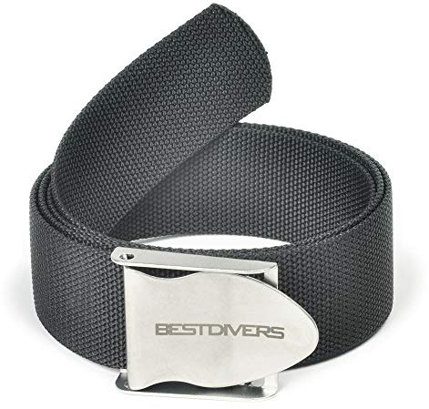 Best Divers ZI0140I Cintura, Porta Piombi Sub, Fibbia Inox, Nero, taglia unica