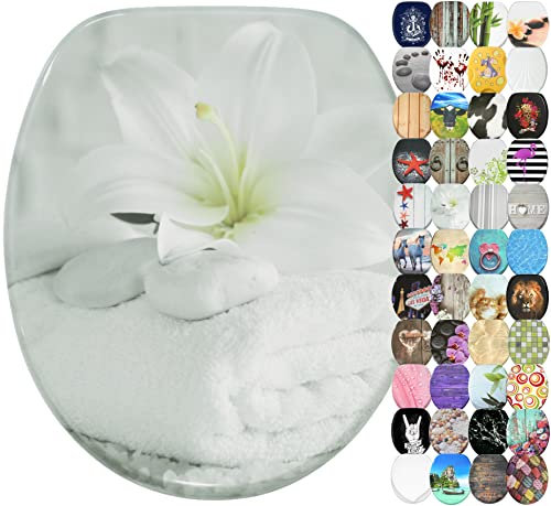 Sanilo Soft Close Toilet Seat, Wide Choice of Beautiful Toilet Seats, Stable Hinges, Easy to Mount (Good Feeling)