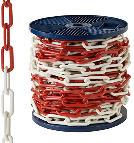 Wolfpack 1041005 Chaîne en plastique bicolore 8 mm Rouleau de 25 m