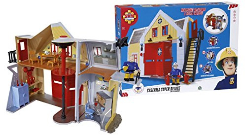 Giochi Preziosi Sam Le Pompier Jeu, caserne des Pompiers avec lumières et Sons