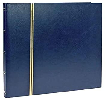 SAFE 110 Album timbres 16 pages blanches | chaque page contient 10 bandes de parchemin | lignes dorées sur la couverture et le dos | 230 x 305 mm