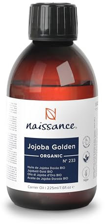 Naissance Olio di Jojoba d’Oro Biologico (No. 233) - 225ml - per Capelli, Viso, Corpo, Barba, Unghie, Ciglia