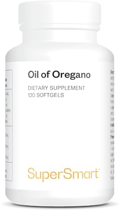 Olio essenziale di origano in capsule - Aiuta a favorire una buona digestione - Salute del fegato - Standardizzato al 70% di carvacrolo - Efficacia ottimale - Senza glutine - SuperSmart