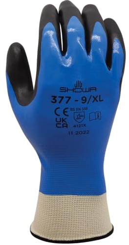 SHOWA 377 Seamless Knitting Glove Nylon Nitrile General Purpose 9/XL