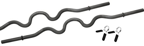 Bad Company BLK Super SZ - Barra para pesas (122 cm, con fijaciones muelle de 30/31 mm), color negro
